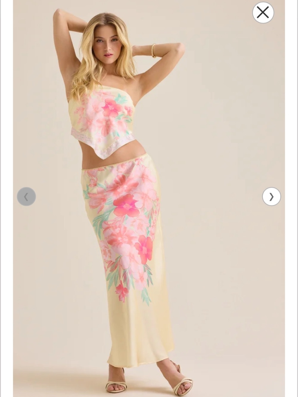 NWT Altar’d State Luka Satin Bandana Top & Skirt 2 piece set